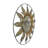 Metal Indoor Outdoor Sun Brown Wall Decor with Distressed Copper Like Finish