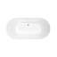Mone 59 po Baignoire à fond plat en acrylique brillant blanc