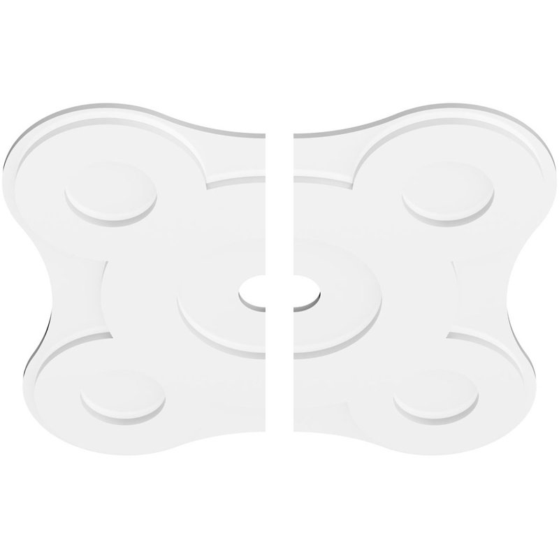 Médaillon de plafond contemporain en PVC de qualité architecturale Luna, H 1 po x l 28 po x P 28 po