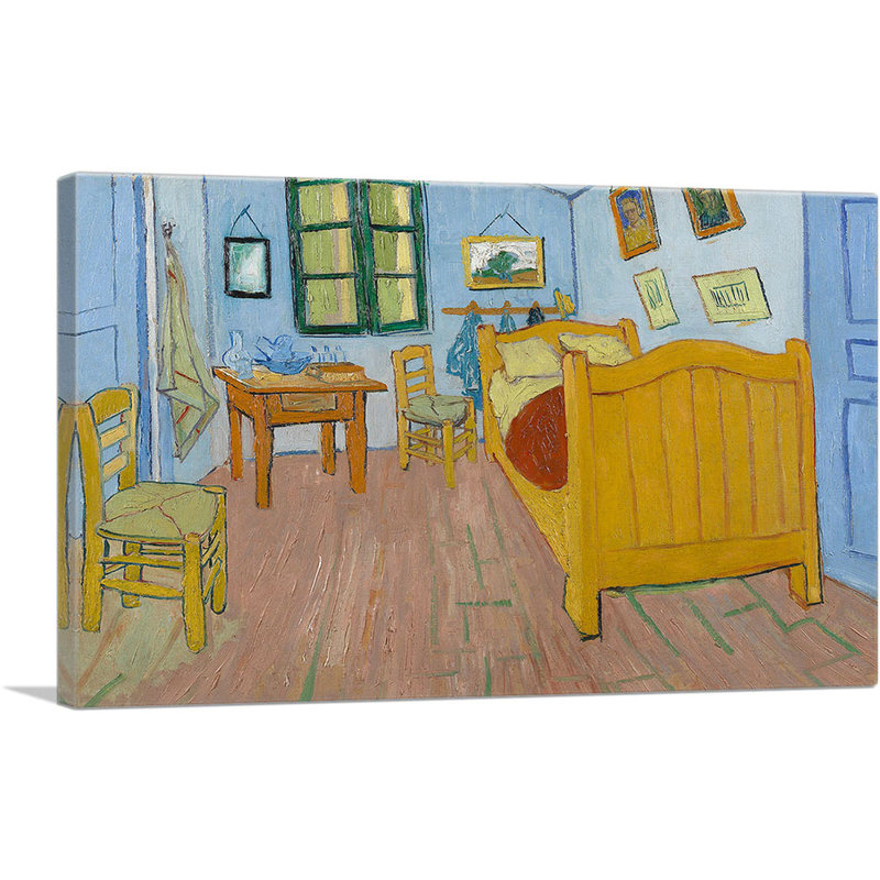 La chambre à coucher 1888 par Vincent Van Gogh, reproduction d'art sur toile tendue, H 12 po x l 18 po x 1,5 po