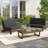Polett Outdoor Conversation Set Solid Wood Group With Two Loveseats And Coffee Table-1473117650-1473117651