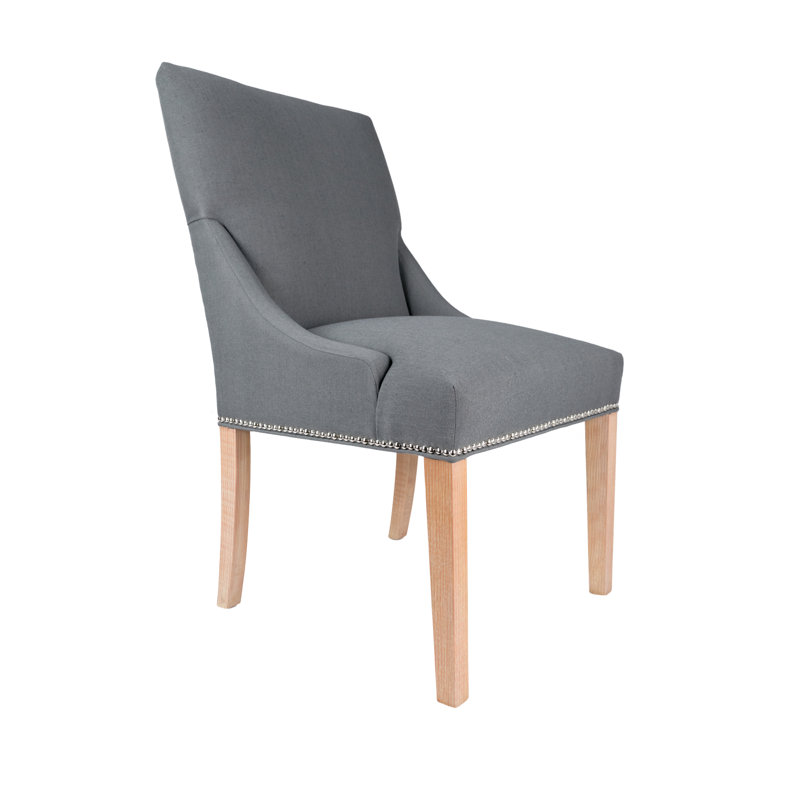 Anaisia 19'' H Upholstered Parsons Chair, White, Charcoal