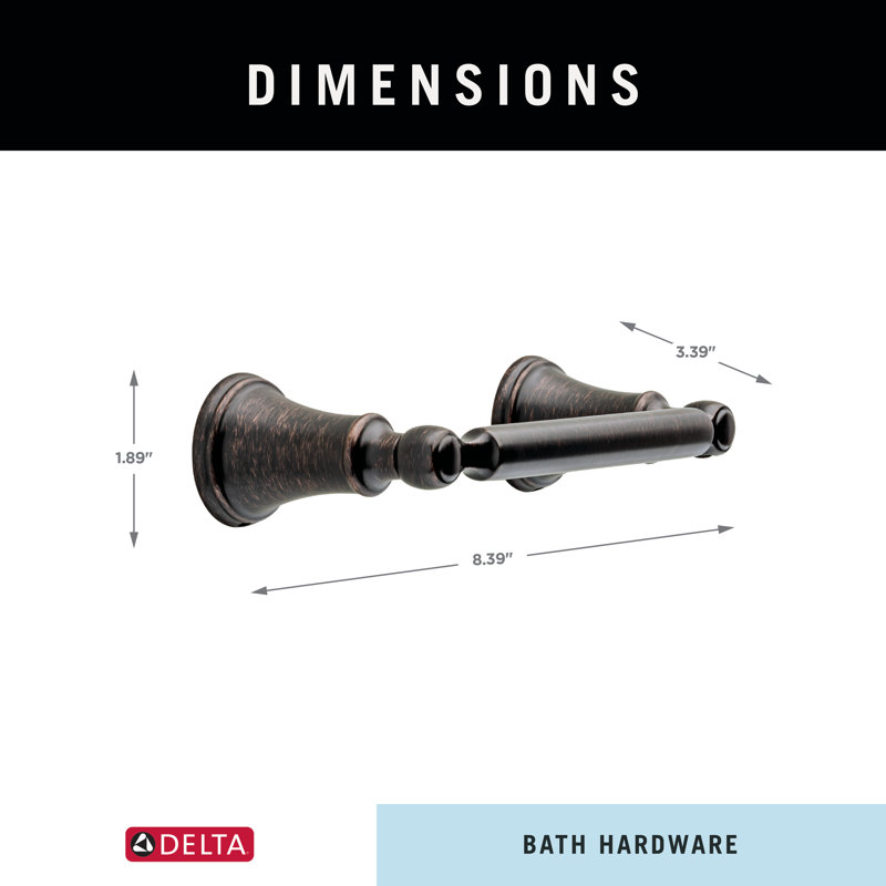 Woodhurst Wall Mount Pivot Arm Toilet Paper Holder Bath Hardware Accessory, Venetian Bronze