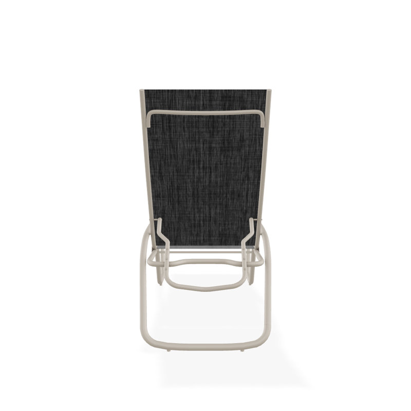 Outdoor Rust-Resistant Metal Chaise Lounge, Textured Desert, Augustine Shadow