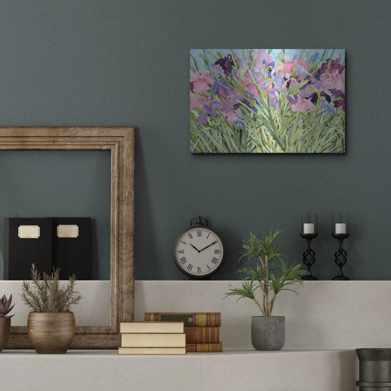 Iris Garden X par Sharon Pitts, H 12 po x l 16 po
