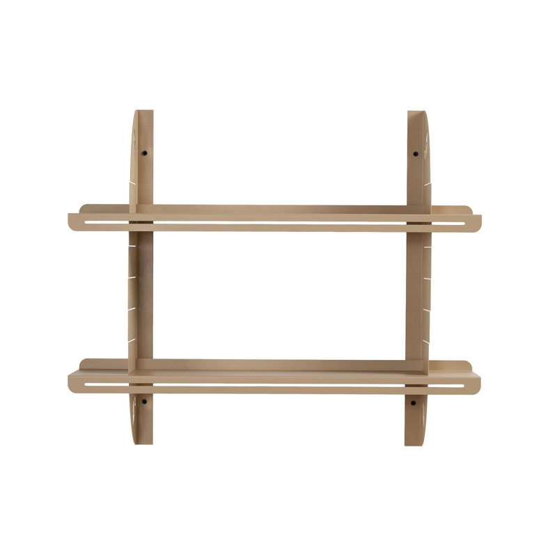 Élégante tablette murale décorative en métal, couleur taupe, 27,6 po x 23,6 po | Cadre 100% métal (épaisseur: 0,05 pouce) avec peinture électrostatique en poudre | Conception moderne de couleur unie pour la maison et le bureau