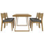 Ensemble de table de salle à manger et chaises multi-personnes en bois d'acacia-121986529