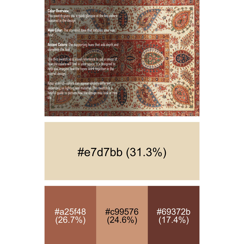 Abstract Indoor Rug, Rectangle 6' x 9'