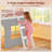 Low Loft Bed Twin Size With Tent, 5 Storage Drawers, Led Lights, Metal Kids Loft Bed With Bookcase & Under-bed Play Space,twin Loft Beds With 13.8''h Safety Guardrail,inclined Ladder-1470847706