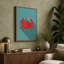 Crab in Teal Modern - Wrapped Canvas-480168830-480168816