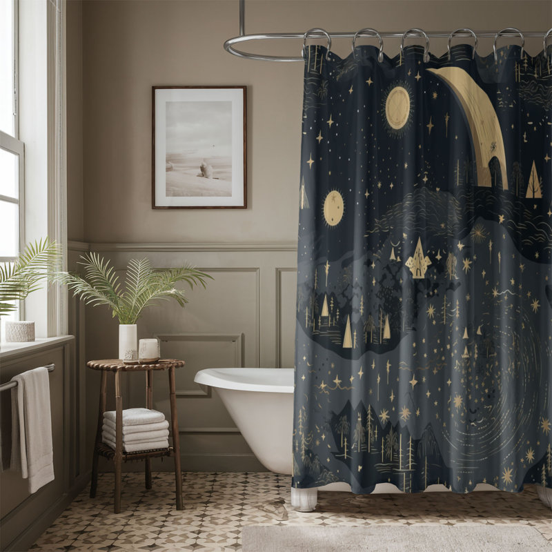 Rideau de douche Lujano, H 74 po x l 71 po