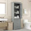 Grande armoire de rangement avec trois tiroirs pour salle de bain / bureau, gris-2075990563