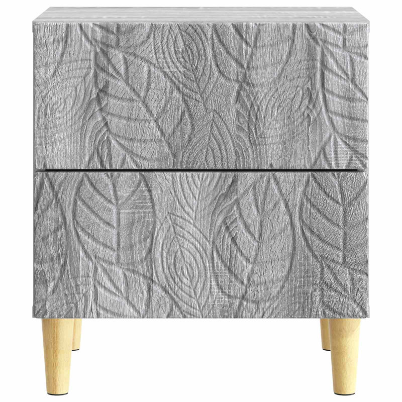 43cm W Composite Bedside Table, Grey Sonoma