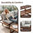 Solid Wood L-Shape Outdoor Sectional Sofa Set With Coffee Table