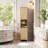 Lustra 67.7" Tall Freestanding Bathroom Storage Cabinet Traditional American Style 1 Door & 3 Drawers Adjustable Shelf
