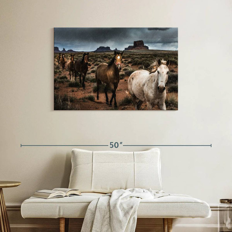 Brampt Mighty Monument Valley Horses, H 26 po x l 39 po