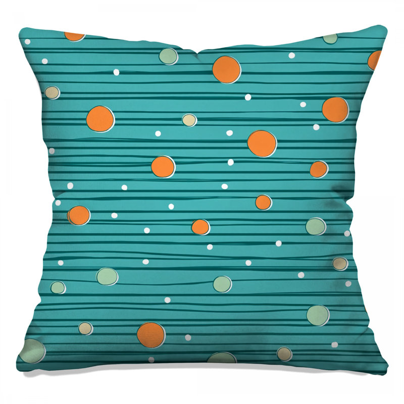 Coussin décoratif à pois, 20 po x 20 po