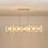 8 - Light Linear Island Rectangular Crystal Chandelier