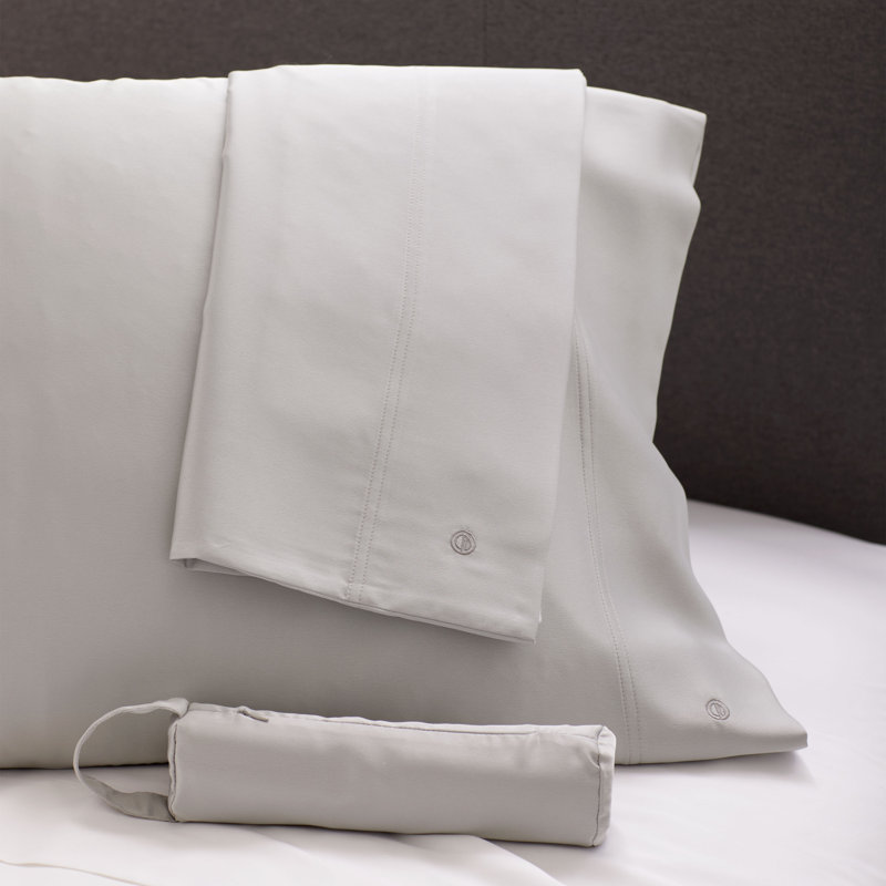 Clean Design Home Anti Allergen Polyester Lumbar Rectangular Pillow Cover, Gray