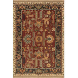 Discovery Flatweave Wool Area Rug in Brown/Red/Beige