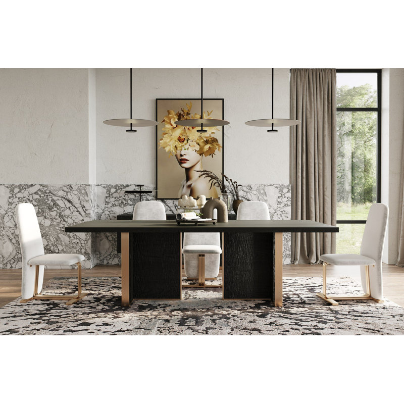 Chaise rembourrée Presa, Gris clair clair / laiton brossé