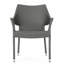 Fauteuil empilable gris en osier, 4 pièces