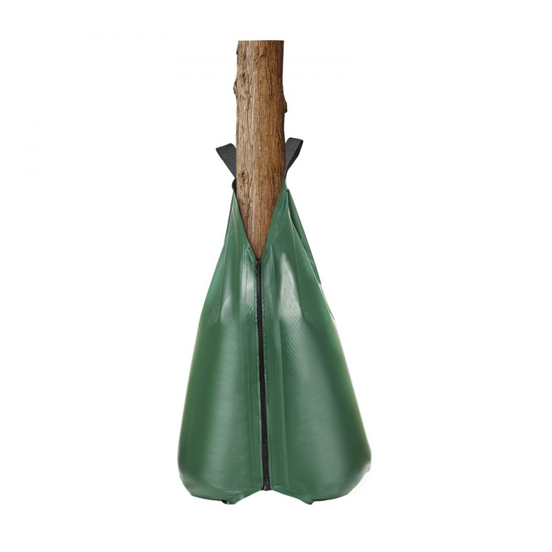 Sac d'arrosage pour arbres à libération lente 20 gallons, sacs d'eau pour arbres, sacs d'irrigation goutte à goutte avec fermeture à glissière, système d'arrosage durable pour un ciblage profond des racines