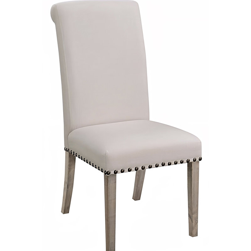 Chaise parsons rembourrée grise Aprell
