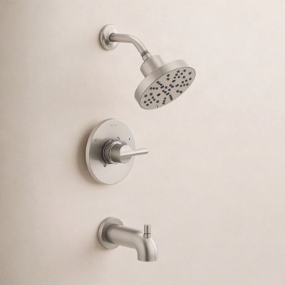 Ensemble de robinet de douche à fonction simple, garniture de douche avec pomme de douche H2Okinetic et valve Delta Nicoli