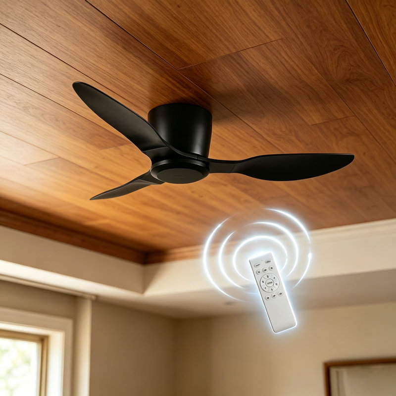 Flush Mount Ceiling Fan Without Light, 40 po de largeur