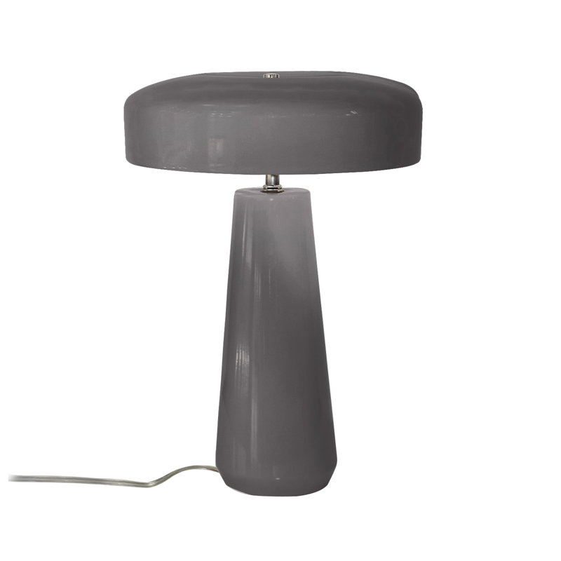 Lampe de table en céramique Percy, Gris brillant