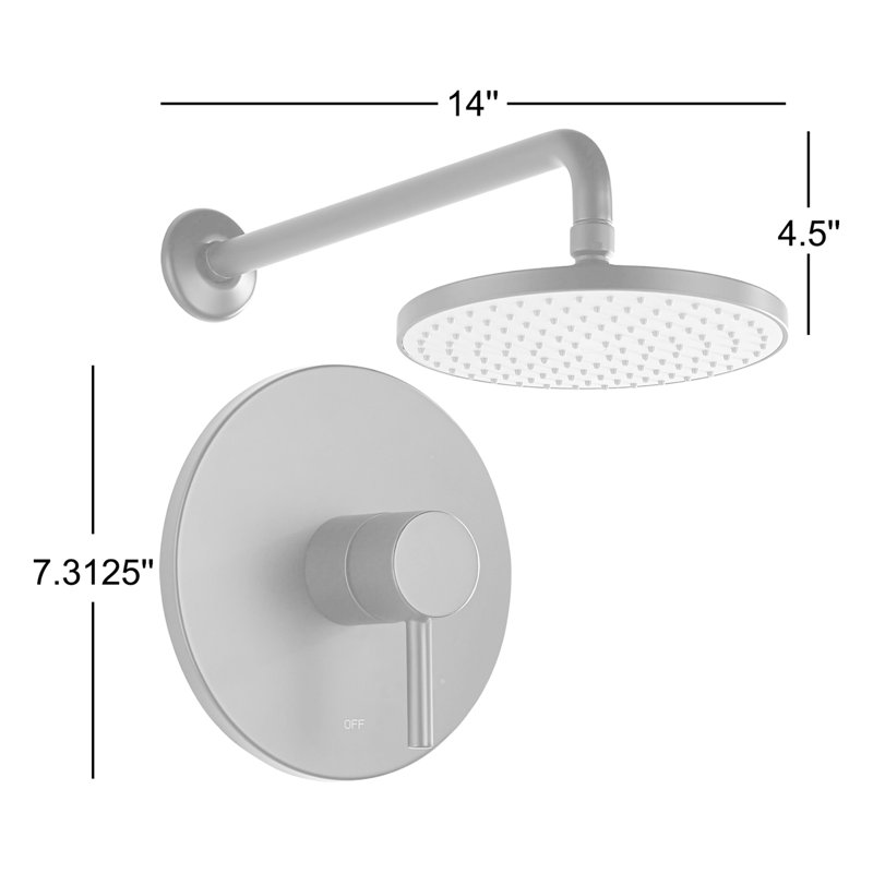 Shower Faucet with Rough-in Valve, Matte Black