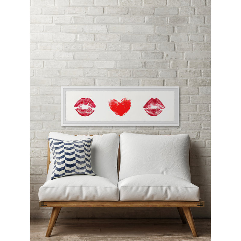 I Love Lipstick - Single Picture Frame Painting, 38cm H x 114cm W