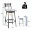 Tabourets de bar chaises de comptoir pivotantes avec structure en métal-1675928535