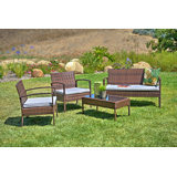 Tindal 4 - Person Patio Conversation Sets with Cushions