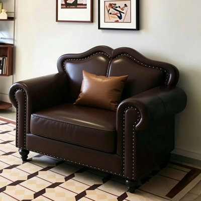 American-style light luxury leather sofa