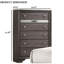 Commode 1 pièce de style contemporain avec tiroir à bijoux caché et tiroirs à queue d'aronde anglaise pour le rangement et l'organisation de la chambre à coucher