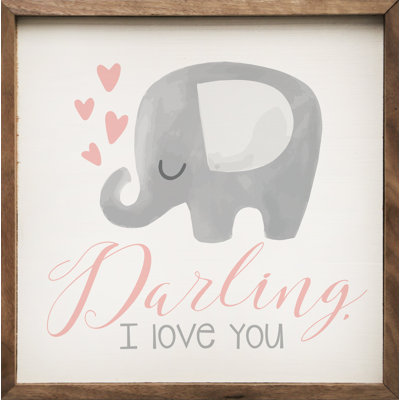 Darling I Love You Elephant Hearts - blanc