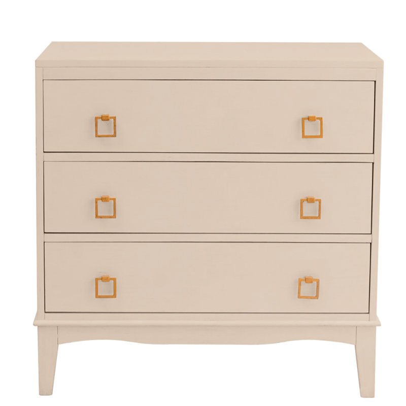 Jackson 3-Drawers Cabinet In Antique White, Antique Gray