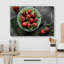 Décoration murale d'art moderne et moderne avec des fraises vibrantes sur plaque-98161566
