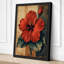 Crimson Hibiscus Botanical - Wrapped Canvas-178058218-178058213
