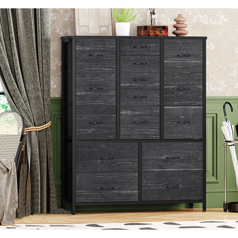 15 Drawer Storage Drawer, Grey/Black