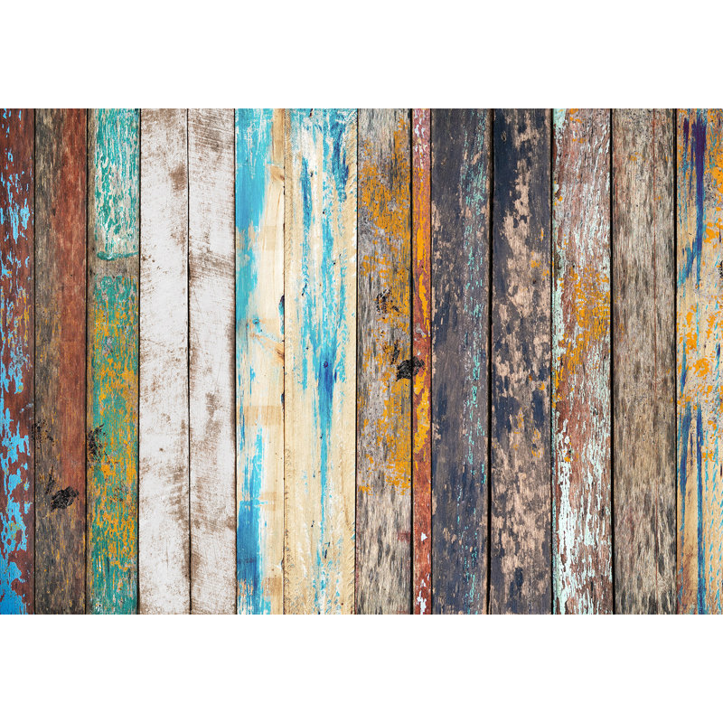 Papier peint surface avec fond - Vieilles planches de bois, L 157 po x L 110 po
