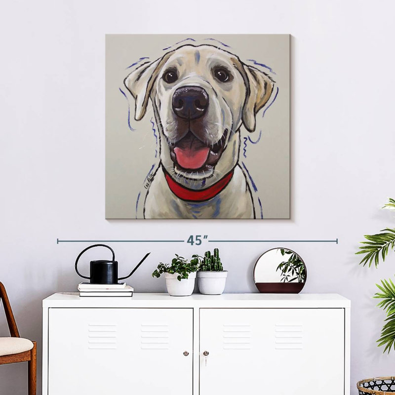 Crowle Yellow Lab Hank, 30" H x 30" W