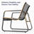 4-Piece Patio Conversation Set with 1 Loveseat, 2 Chairs, 1 Glass Table for Balcony, Poolside, or Garden-1809597222