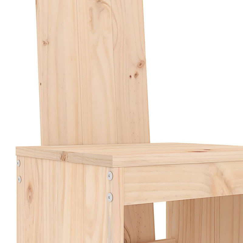 Auggie Brayden Studio Bar Set with Wood Frame and Solid Wood Outer Material, Brown