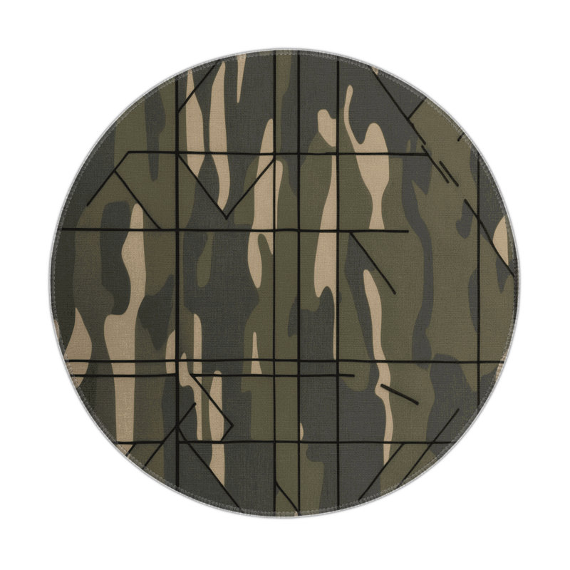 Echo Layer Indoor And Outdoor Area Rug, Round 5'