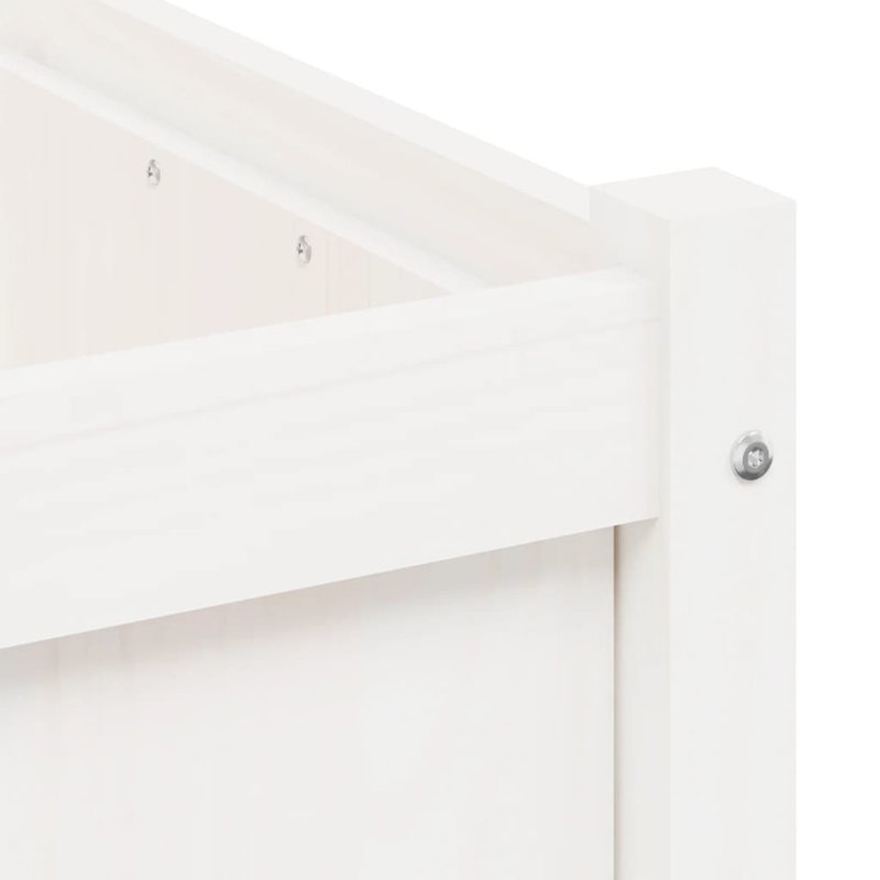 Wooden Kogut Flower Box, White, 2, 19.7" H X 19.7" W X 19.7" D