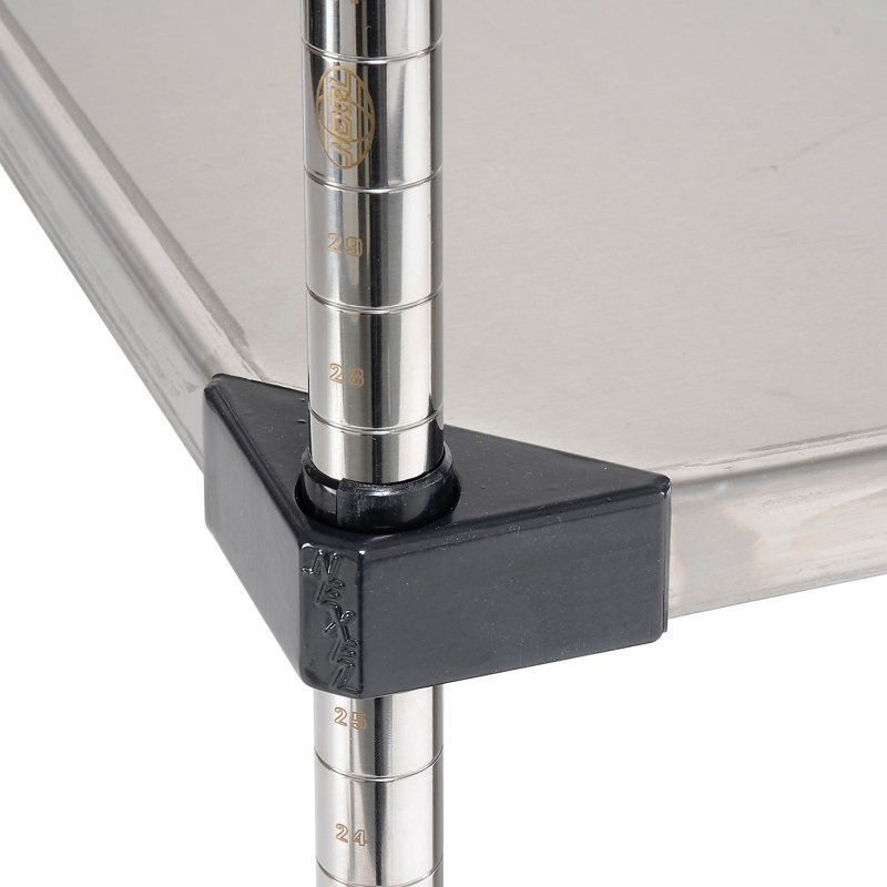 Metal Shelving Unit, 86" H x 36" W x 24" D, Stainless Steel