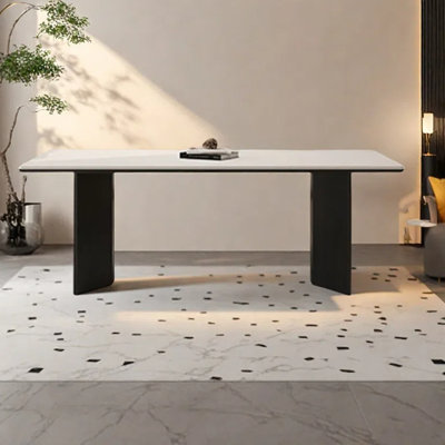 Simple home rectangular dining table